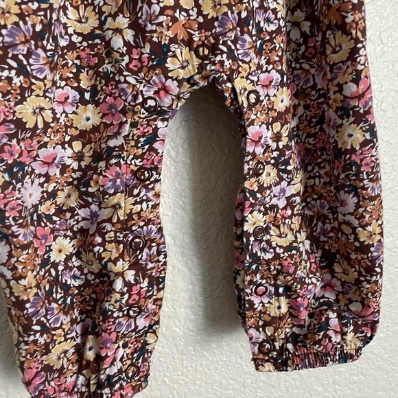 Carter’s Baby Girl Floral Twill Jumpsuit 12 Mos - Picture 4 of 11